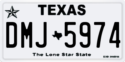 TX license plate DMJ5974