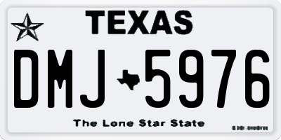 TX license plate DMJ5976