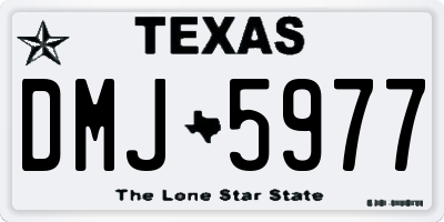 TX license plate DMJ5977