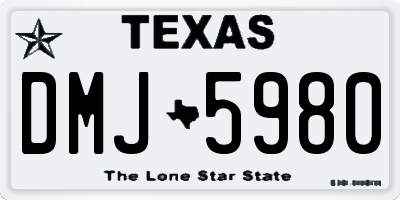 TX license plate DMJ5980