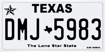 TX license plate DMJ5983