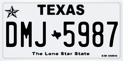 TX license plate DMJ5987