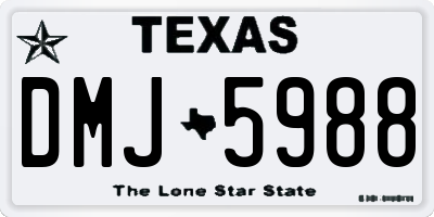 TX license plate DMJ5988