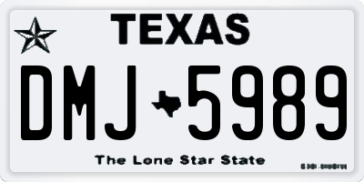 TX license plate DMJ5989