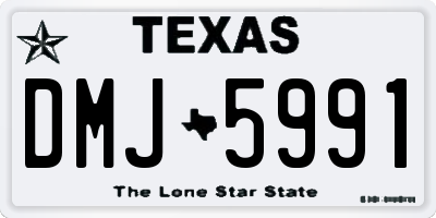 TX license plate DMJ5991