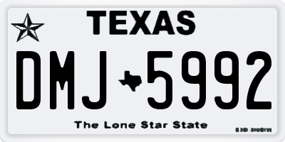 TX license plate DMJ5992