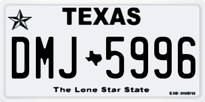 TX license plate DMJ5996