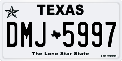 TX license plate DMJ5997