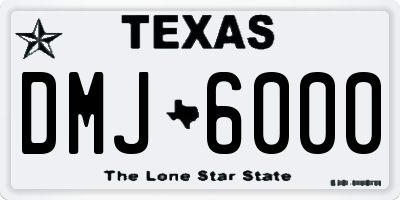 TX license plate DMJ6000