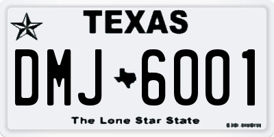 TX license plate DMJ6001