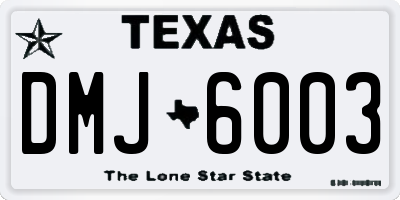 TX license plate DMJ6003