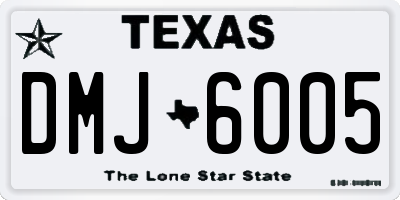 TX license plate DMJ6005