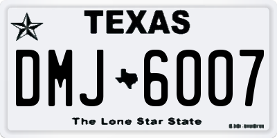 TX license plate DMJ6007