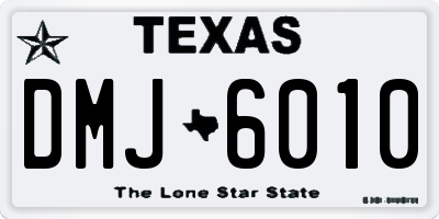 TX license plate DMJ6010
