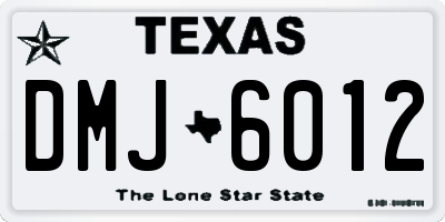 TX license plate DMJ6012