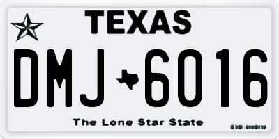 TX license plate DMJ6016