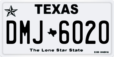 TX license plate DMJ6020