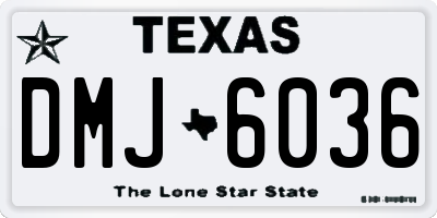 TX license plate DMJ6036