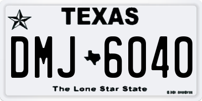TX license plate DMJ6040
