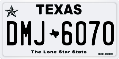 TX license plate DMJ6070