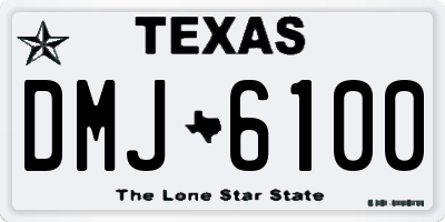 TX license plate DMJ6100