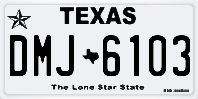 TX license plate DMJ6103