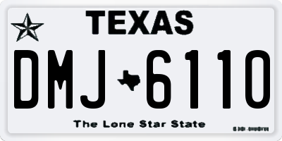 TX license plate DMJ6110