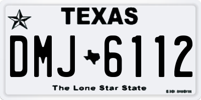 TX license plate DMJ6112