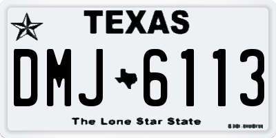 TX license plate DMJ6113