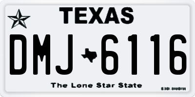 TX license plate DMJ6116