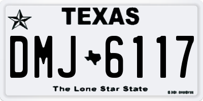 TX license plate DMJ6117
