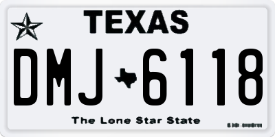 TX license plate DMJ6118