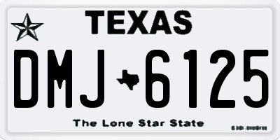 TX license plate DMJ6125