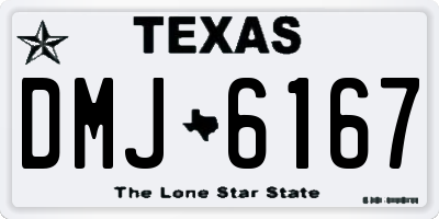 TX license plate DMJ6167