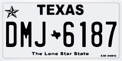 TX license plate DMJ6187
