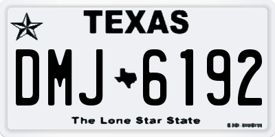 TX license plate DMJ6192