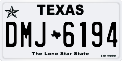 TX license plate DMJ6194