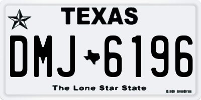 TX license plate DMJ6196