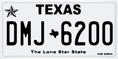 TX license plate DMJ6200