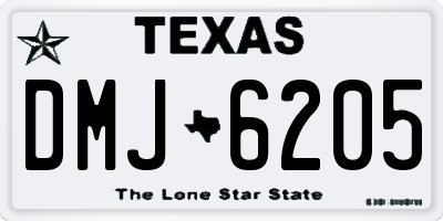 TX license plate DMJ6205