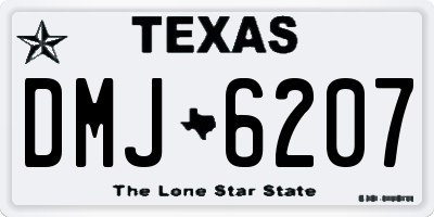 TX license plate DMJ6207
