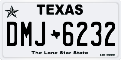 TX license plate DMJ6232