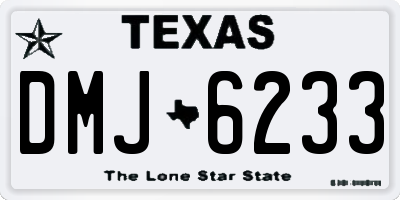 TX license plate DMJ6233