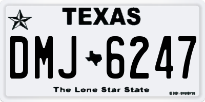 TX license plate DMJ6247