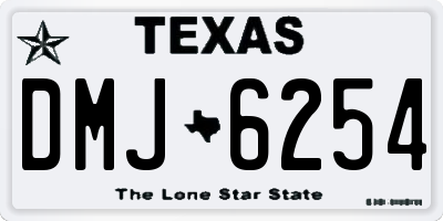 TX license plate DMJ6254