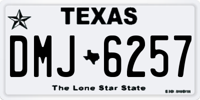 TX license plate DMJ6257