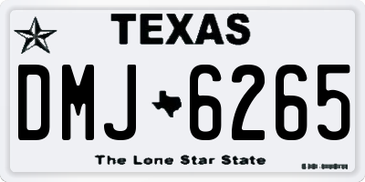 TX license plate DMJ6265