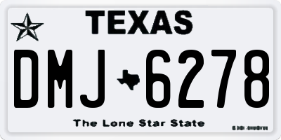TX license plate DMJ6278
