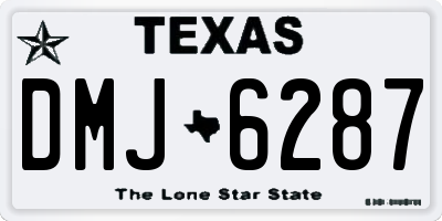 TX license plate DMJ6287