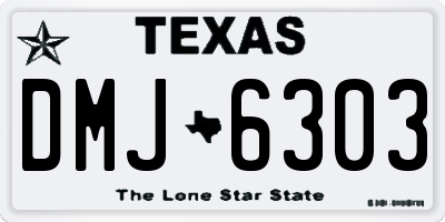 TX license plate DMJ6303